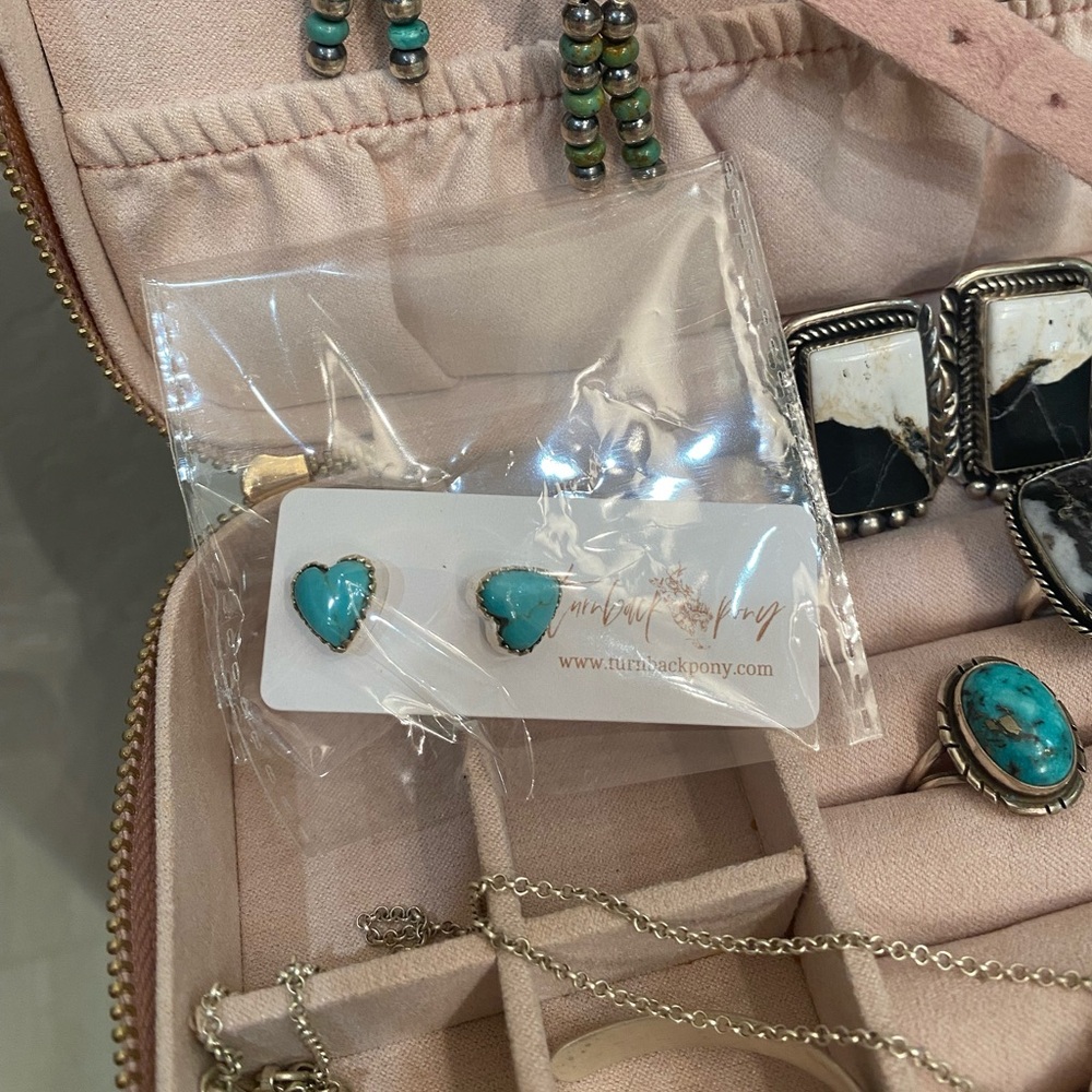 Turquoise Heart Earrings